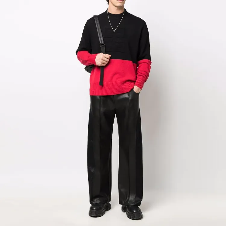 Givenchy Cashmere Sweaters Men Black Red-2