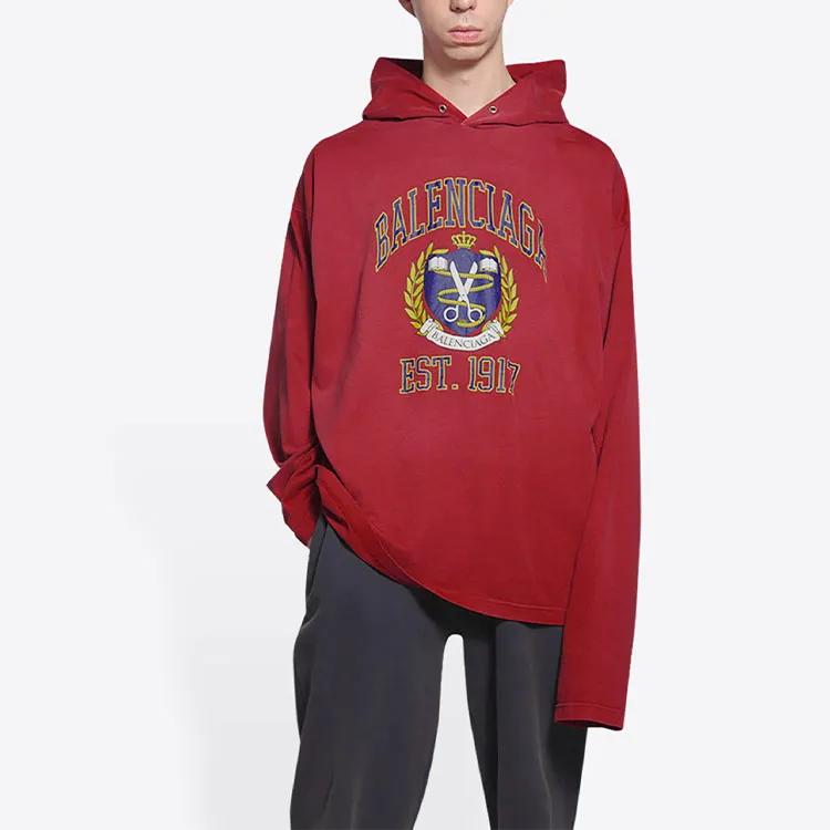 Balenciaga Sweatshirt Loose Fit Style Men's Red-5
