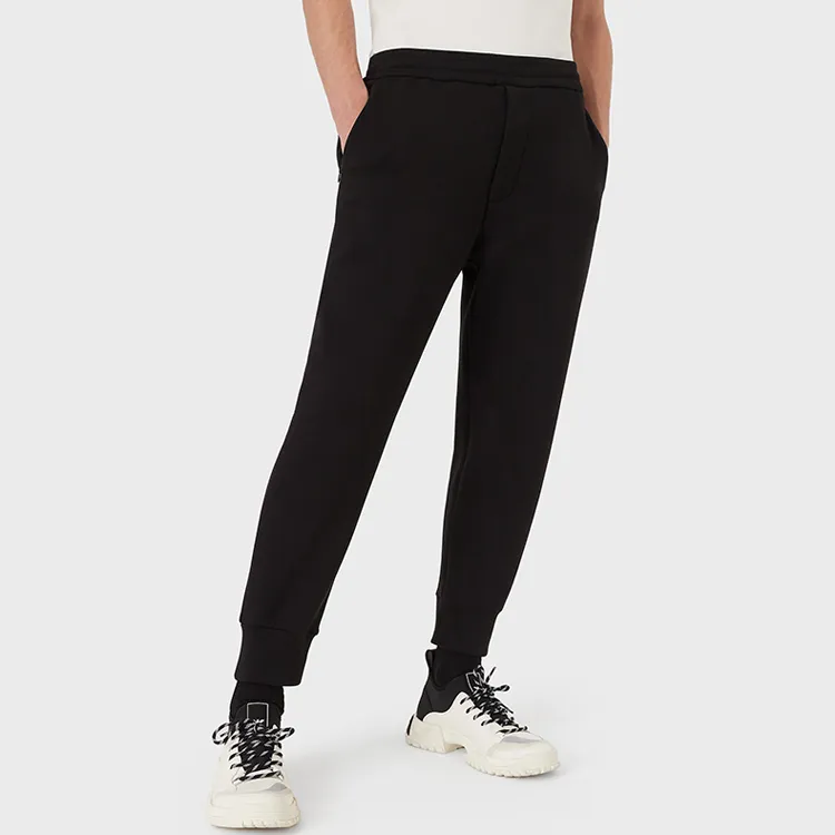 EMPORIO ARMANI Knitted Sweatpants Men Black-1