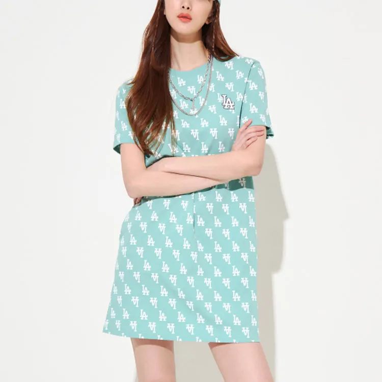 MLB Short Sleeved Dresses Women's Light Mint-3