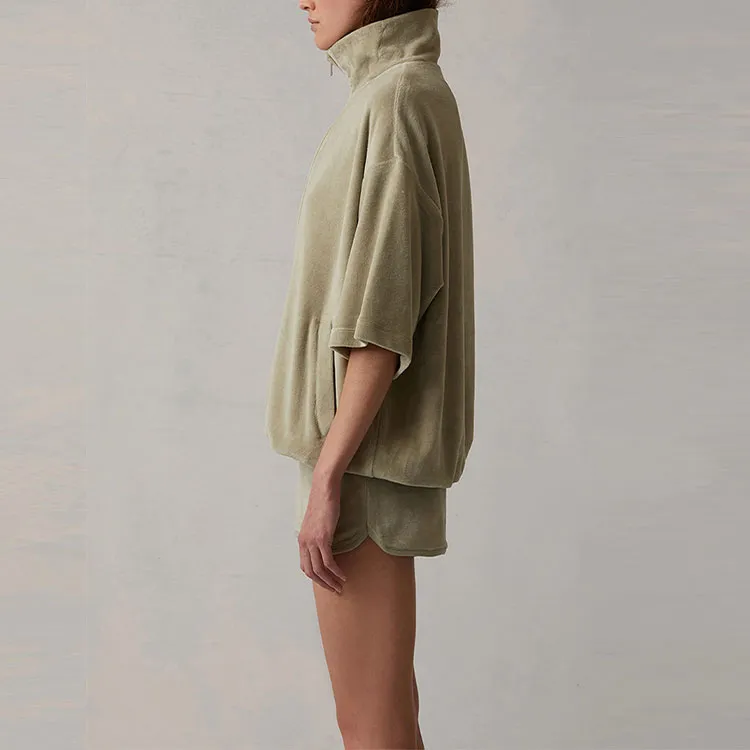 Fear Of God Essentials Sweatshirt Women's Gray Green-4