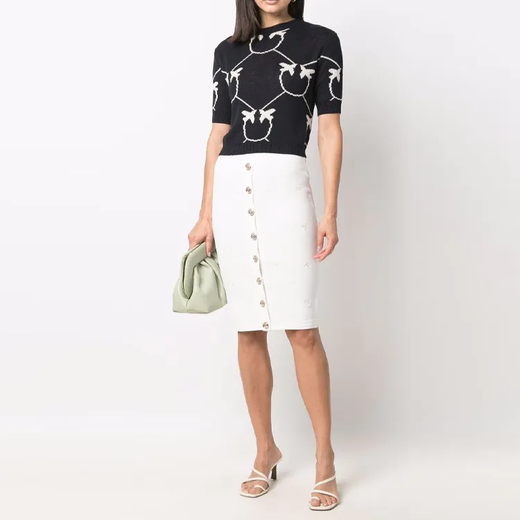 PINKO Knit Long Skirts Women's White-1