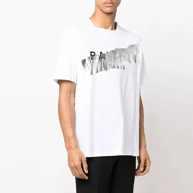 BALMAIN T Shirts Men White-2