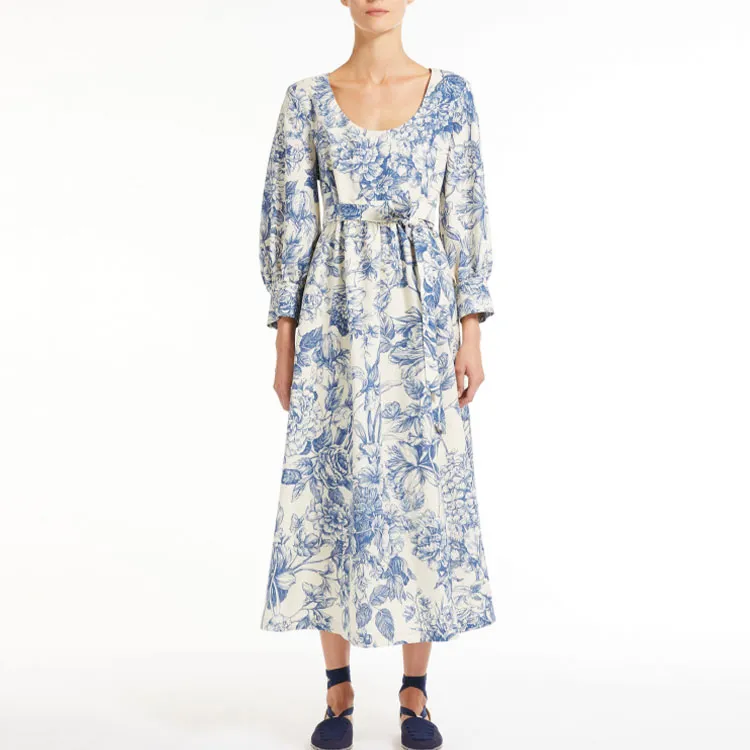 WEEKEND MaxMara Long Sleeved Dress Women's Blue-1