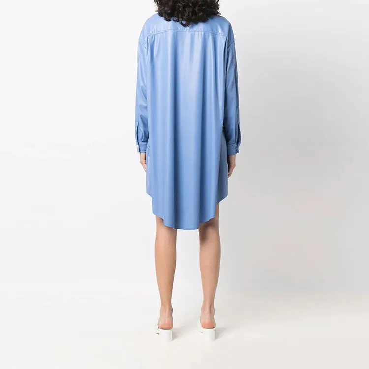 MM6 Maison Margiela Long Sleeved Dresses Women's Blue-2