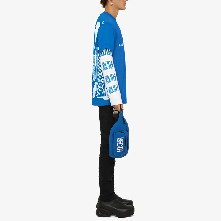 Givenchy Oversized Double Layer Print Long Sleeve T Shirt-3