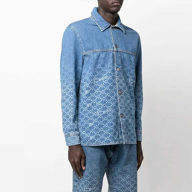 OFF WHITE Arrows Monogram Denim Shirt-1