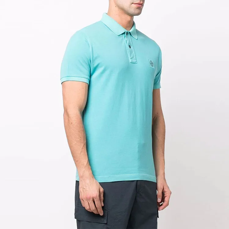 STONE ISLAND Polo Shirts Men Light Blue-3