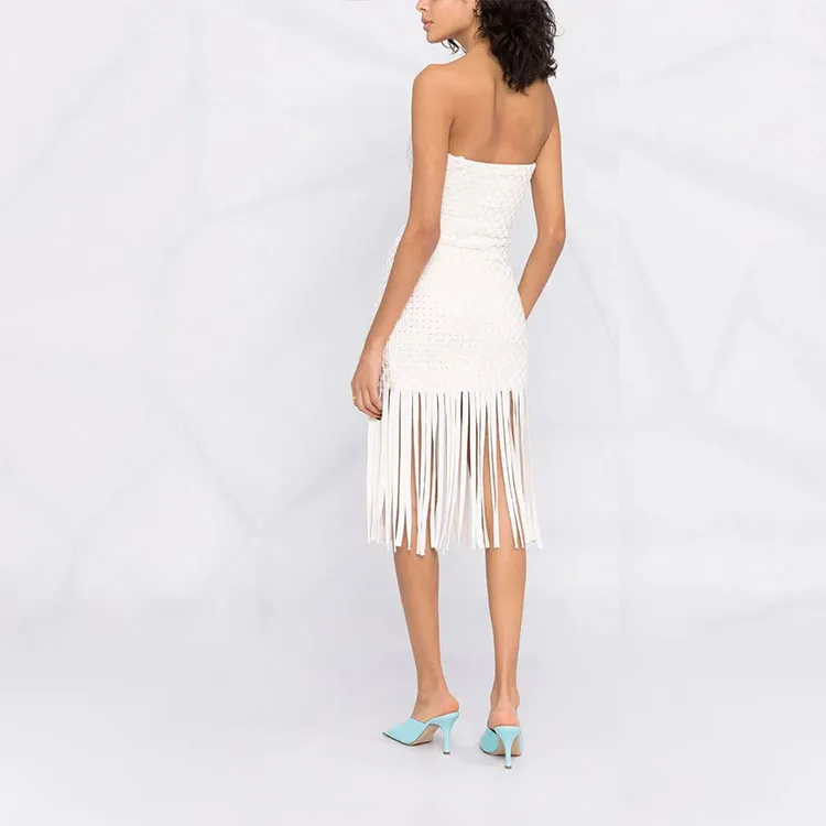PINKO SS22 Sleeveless Dress Women's White-2