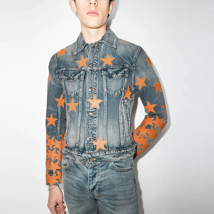 AMIRI Chemist Star Trucker Clay Indigo Denim Jackets ''-2