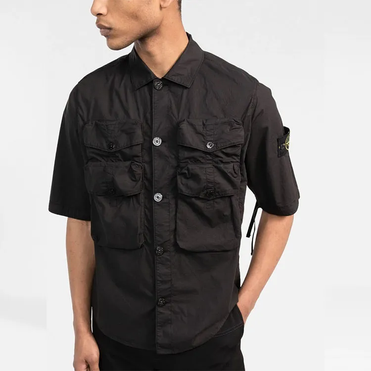 STONE ISLAND Shirts Men Black-3