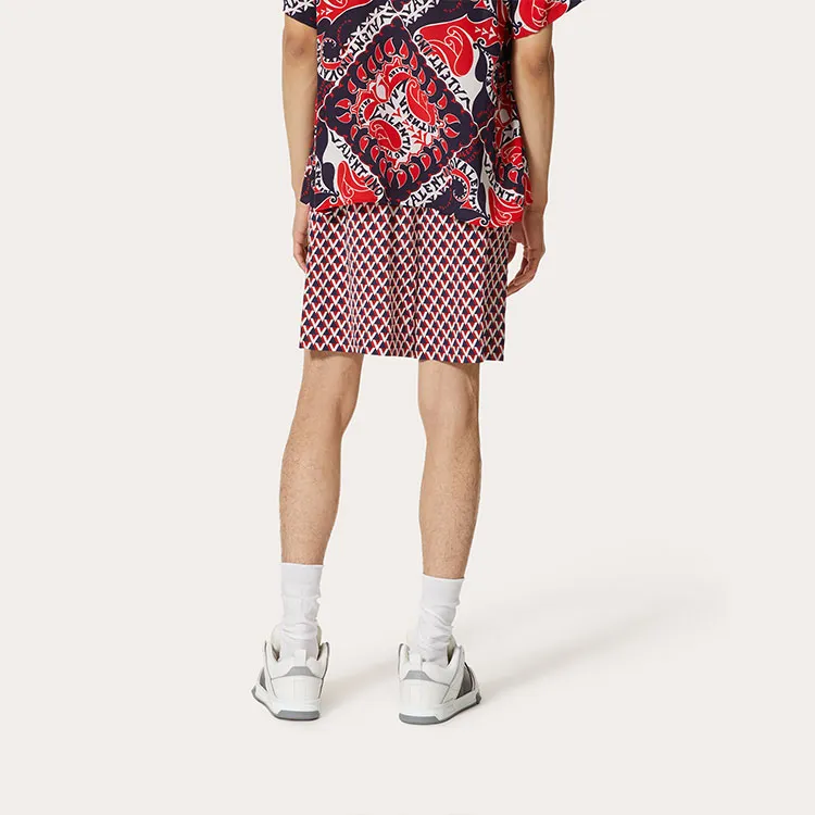 Valentino Casual Shorts Men Red-2