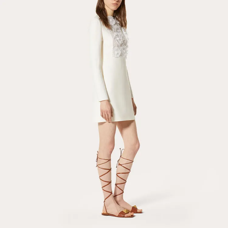 Valentino Long-Sleeved Dresses Women's White-3