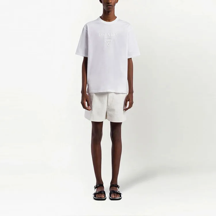 PRADA Logo Printed Short Sleeved T Shirt-1
