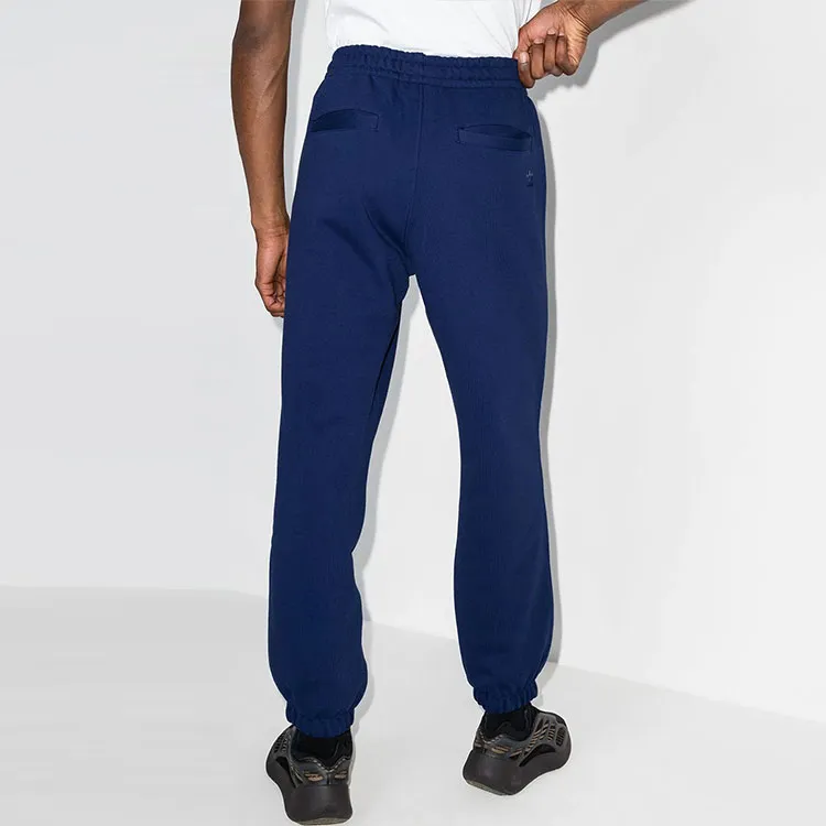 Adidas Knitted Sweatpants Men Blue-4