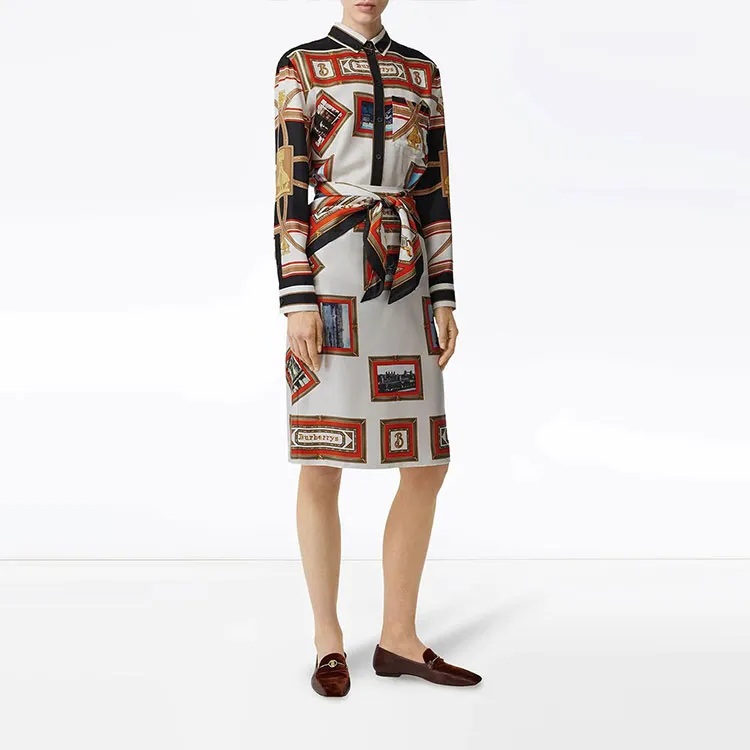 Burberry SS22 Skirt Women's Light Gray-1