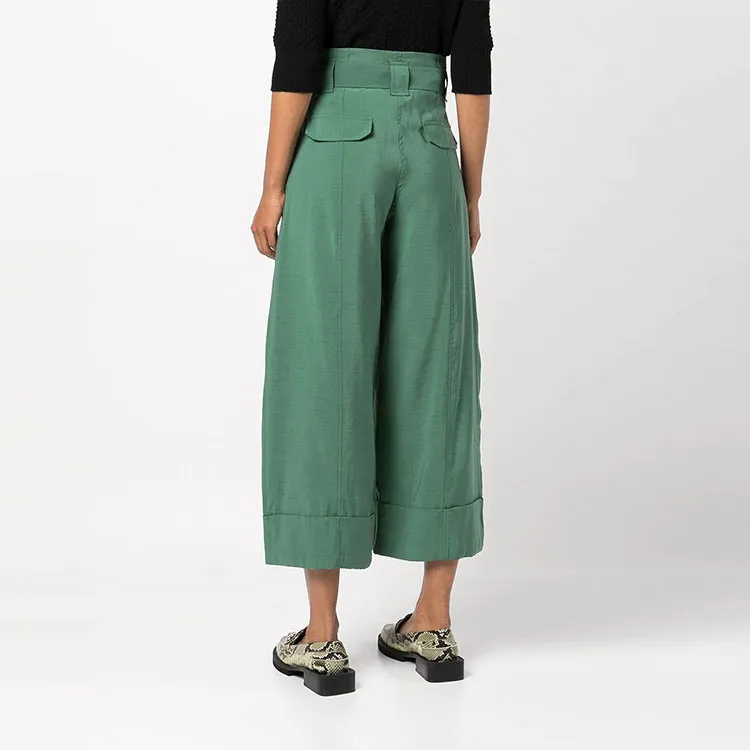 GANNI Casual Pants Women's Green-2