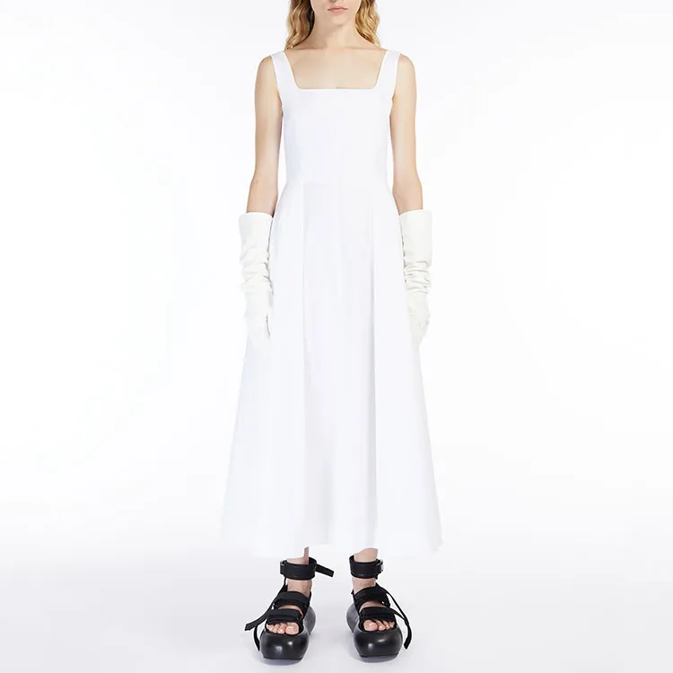 SportMax Sleeveless Dresses Women's White-2