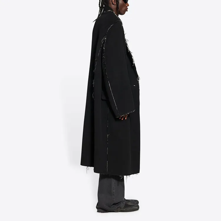 Balenciaga Double Face Check Coat-4