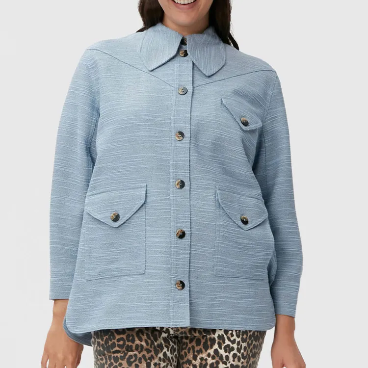 GANNI Jackets Women's Blue-3