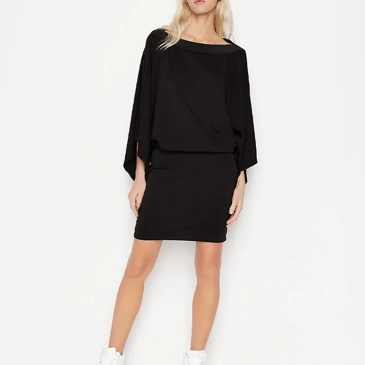 ARMANI EXCHANGE Long Sleeved Dresses Women's Black-1