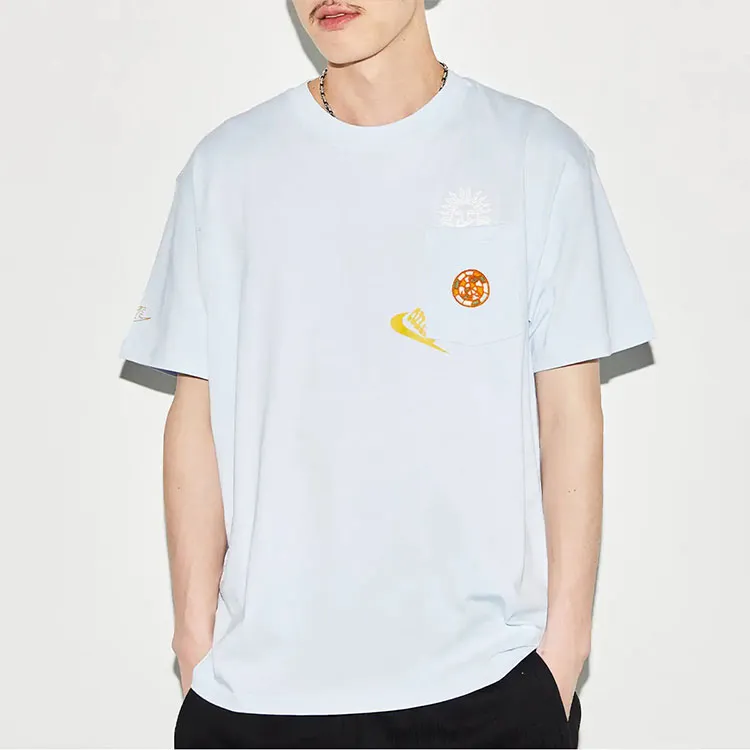 Nike T Shirts Men Blue-2