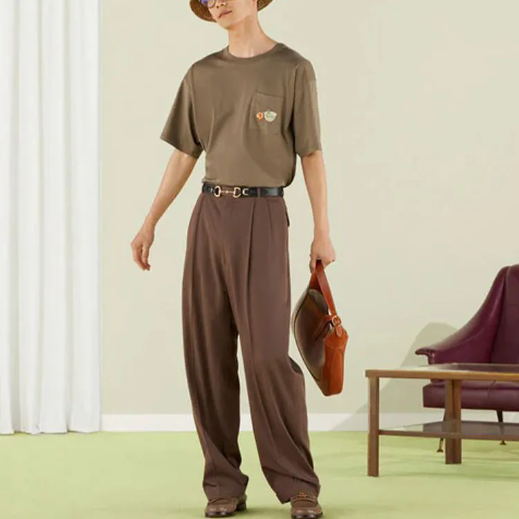 GUCCI T-Shirts Men Brown-1