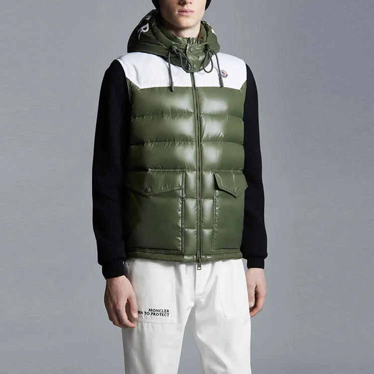 Moncler Vests Men Dark Green-2