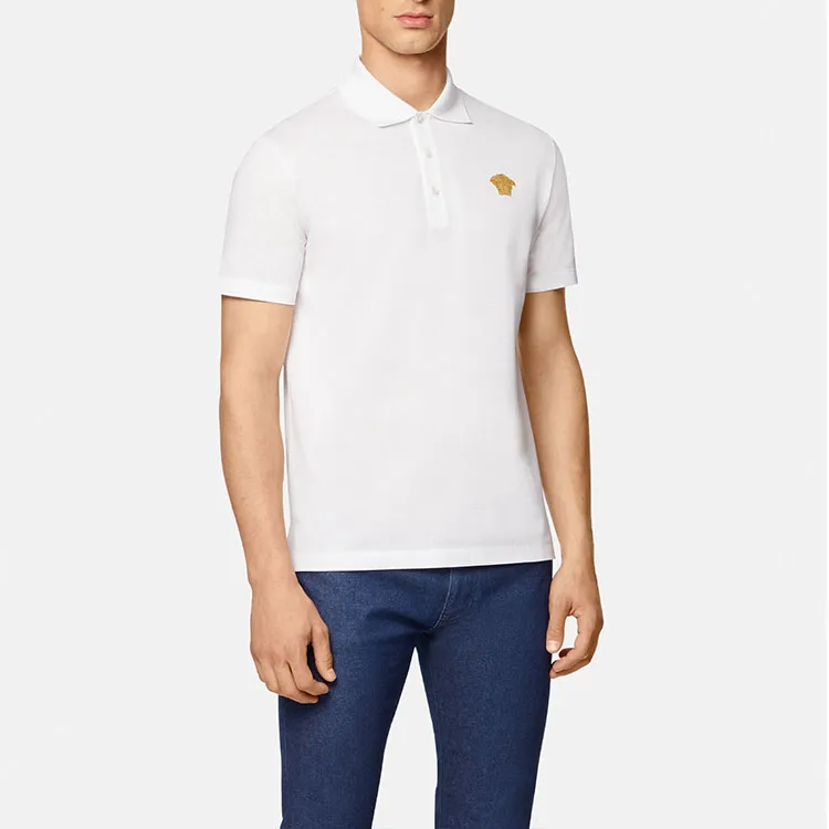 VERSACE Medusa Embroidered Polo Shirt-3