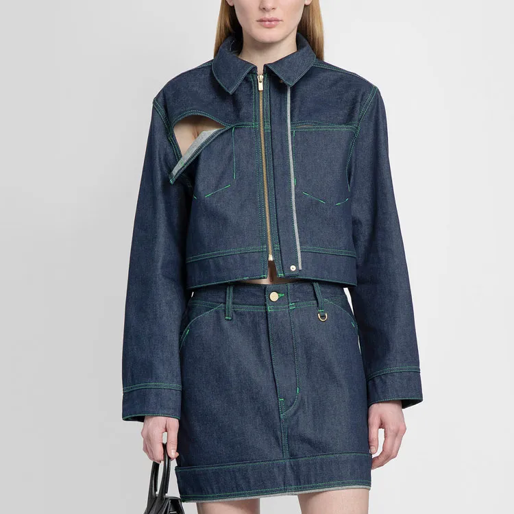 Jacquemus Denim Jackets Women's Blue-2