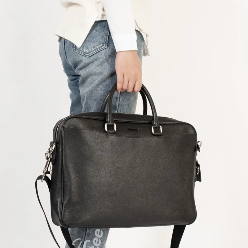 COACH Beckett Leather Portable Laptop Bag Briefcase Shoulder Bag Large Size Men's Black-5