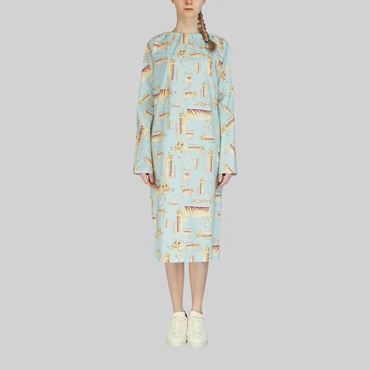 MARNI Long-Sleeved Dresses Women's Blue-3