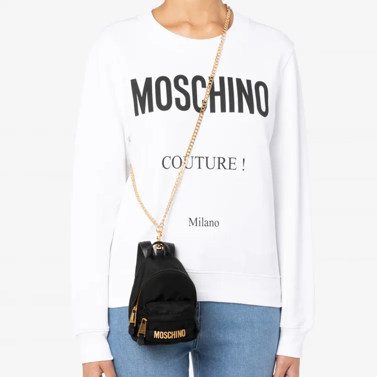 MOSCHINO Nylon Backpack Mini Women's Black-3