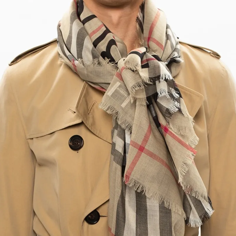 Burberry Knit Scarves Unisex Brown-2