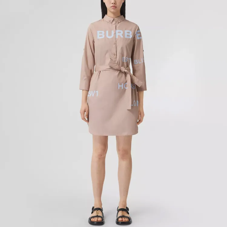 Burberry 2000s Logo print Shirtdress-3