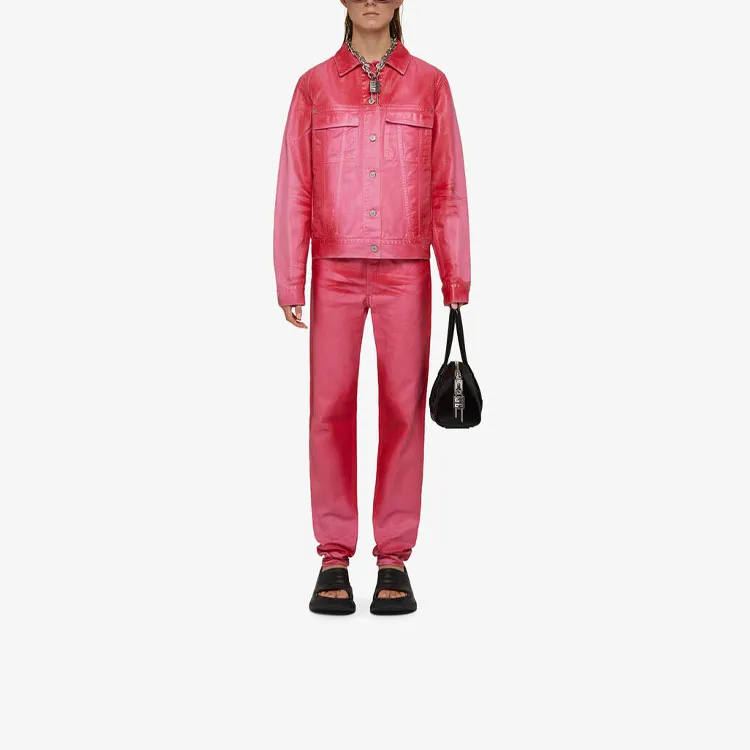 Givenchy Denim Jackets Women's Pink-1
