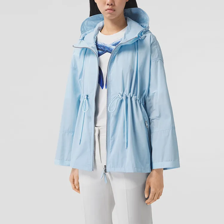 Burberry Shape Memory Lightweight Hooded Jacket 'Pale Blue'-2