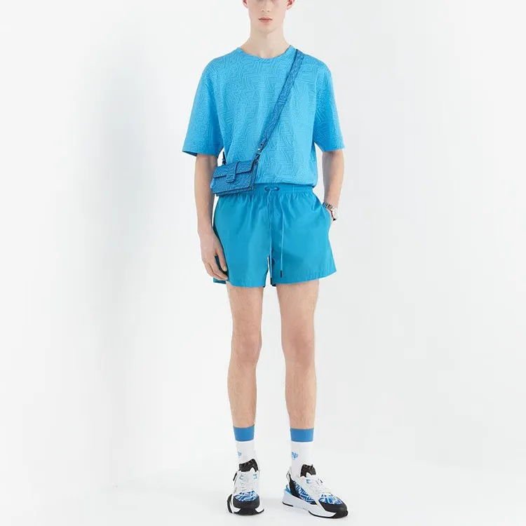 FENDI Casual Shorts Men Blue-2