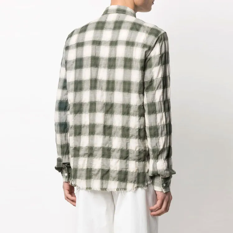 AMIRI Sunfaded Check Raw Cut Flannel Shirt-3