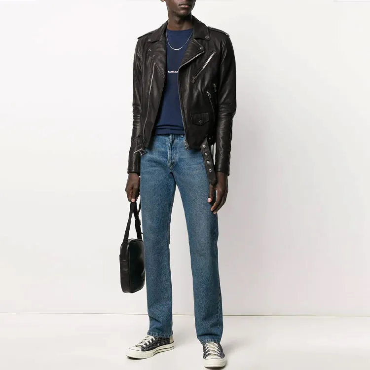 AMIRI Baby Calf Cropped Biker Jacket-1