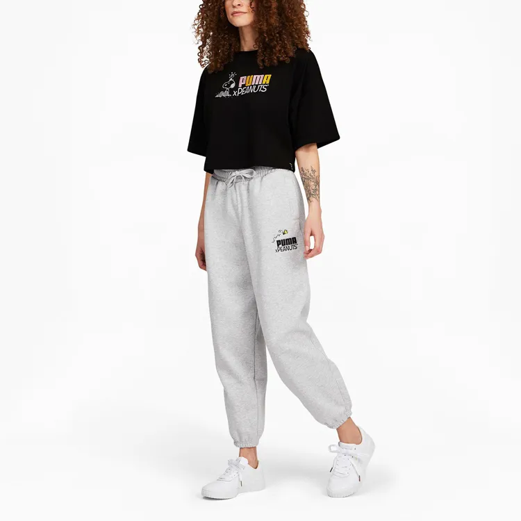 PUMA X PLEASURES Co brand Crop Tops Women's Black-2