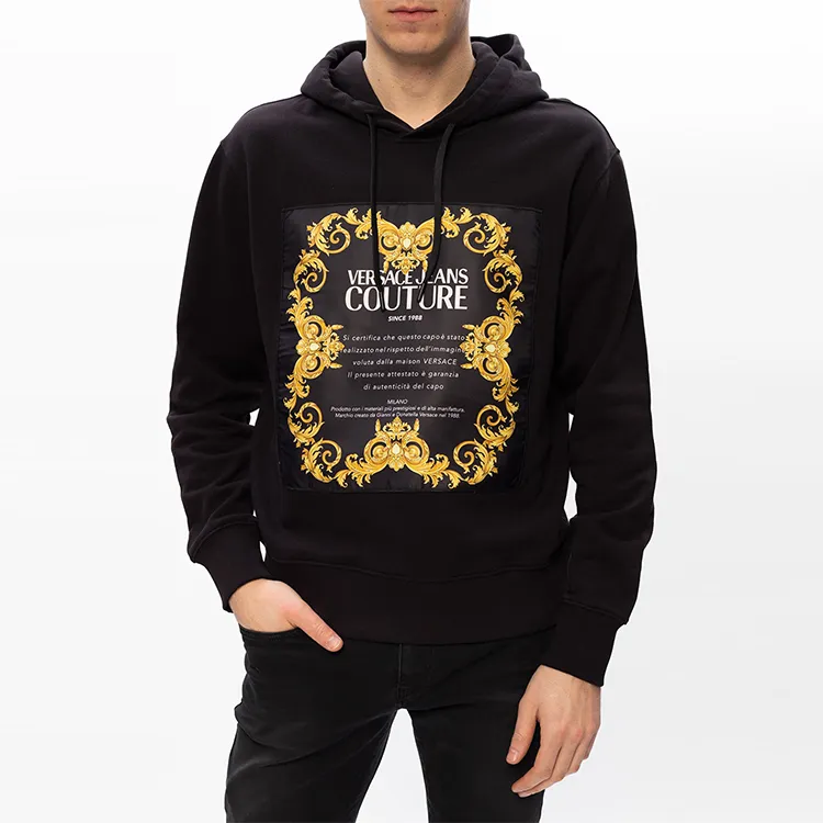 VERSACE JEANS COUTURE Baroque Logo Printed Hoodie-3