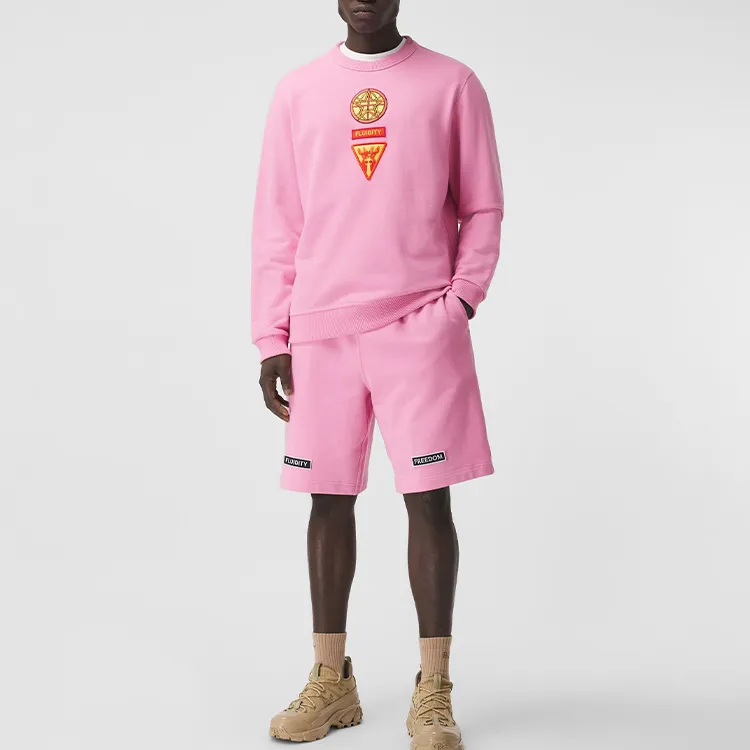 Burberry Sweatshirts Men Bubble Gum Pink Red-3