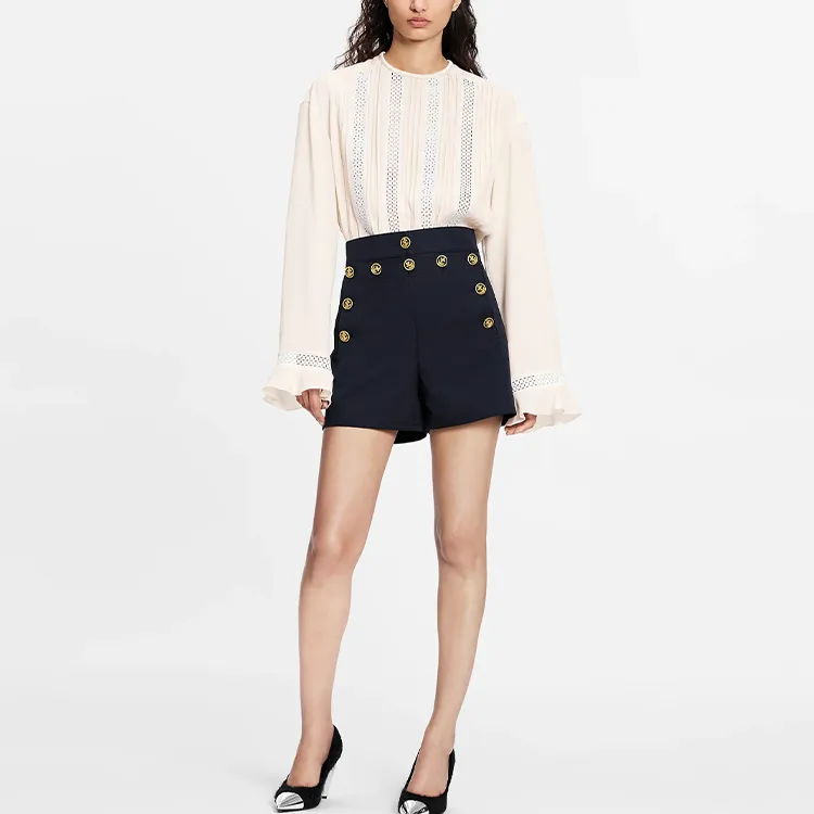 LOUIS VUITTON New Quarterly Products Of LV Casual Shorts Women's Marine Blue-1