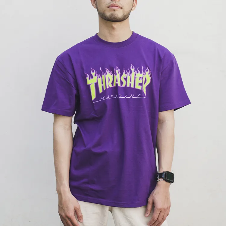 Thrasher Straight T-Shirt Japan Version Unisex Purple-1