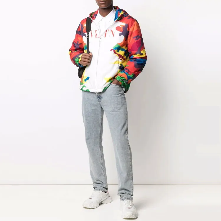 Valentino Vltn Camouflage Hooded Jacket-1