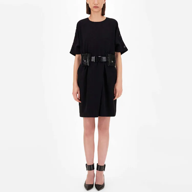 WEEKEND MaxMara Short Sleeved Dress Women's Black-1