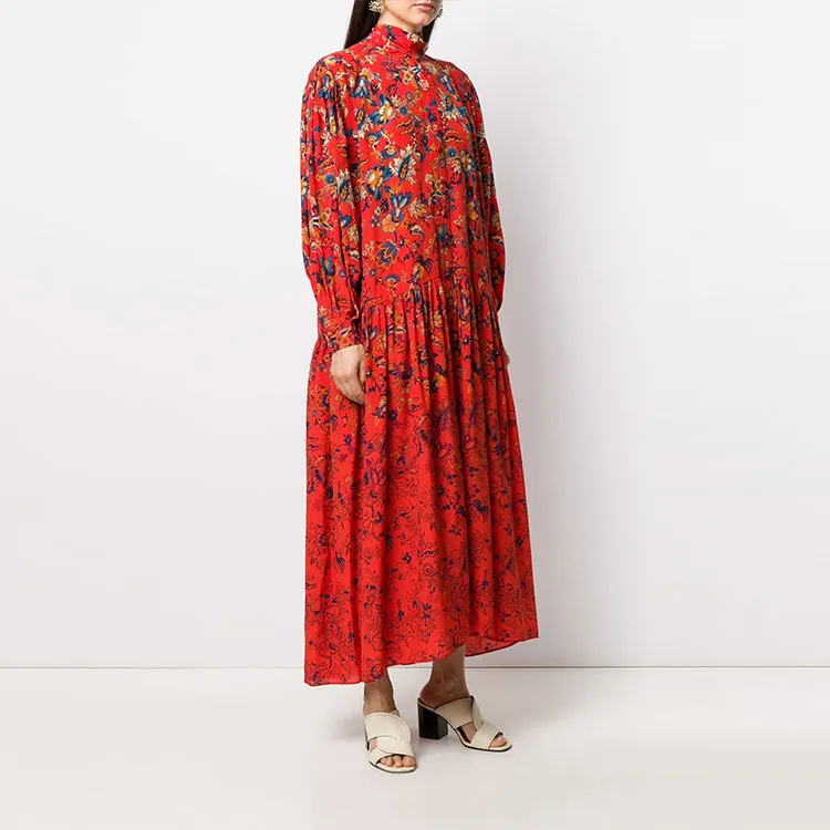 Givenchy Long-Sleeved Dresses Women's Red-1
