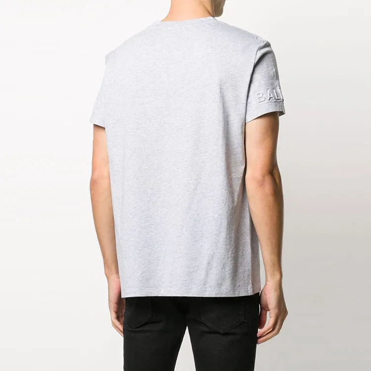 BALMAIN T-Shirts Men Gray-3