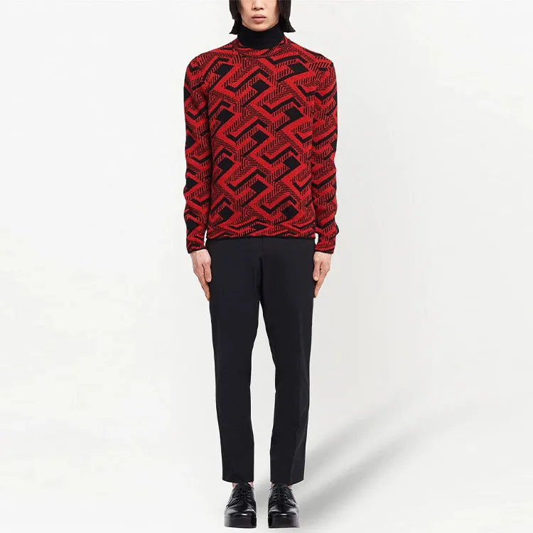 PRADA Cashmere Sweaters Men Red-1